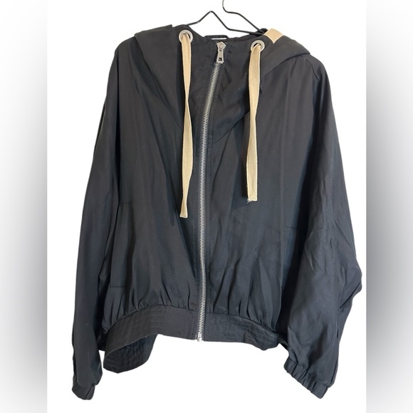 ZARA Women’s Black Oversize Hooded Jacket Size M - Picture 4 of 7